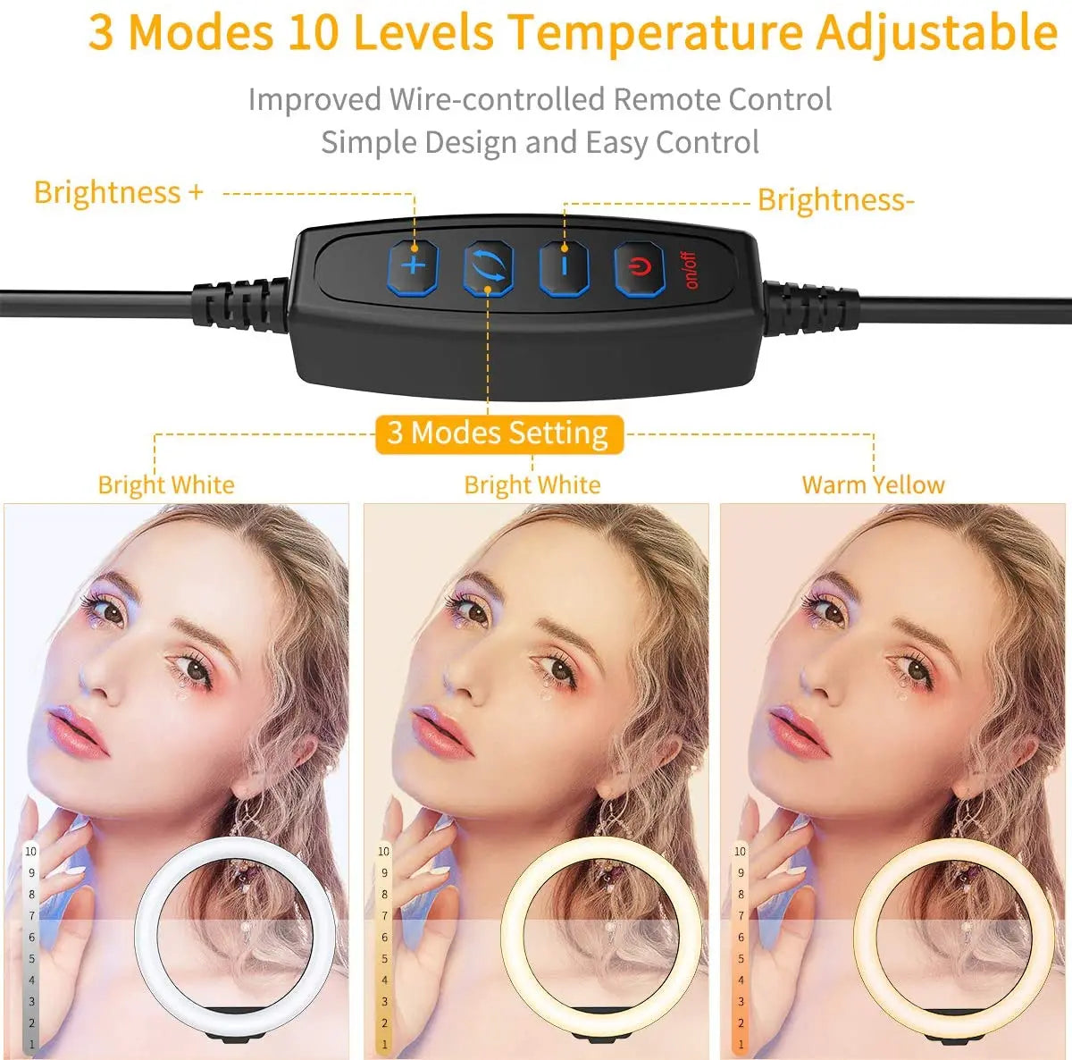LED Selfie Ring Light – USB & Tripod for TikTok/YouTube 📸✨