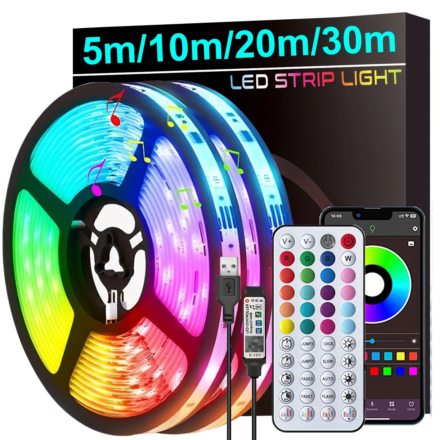 LED Strip Lights – Music Sync & App Control 🎶✨