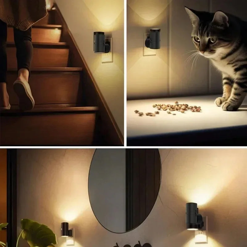 Smart LED Night Light with Motion Sensor – Plug-In, Dimmable, RGB & Warm White