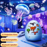 Kids Dinosaur Night Light Projector with Bluetooth Speaker & Star Sky Effects